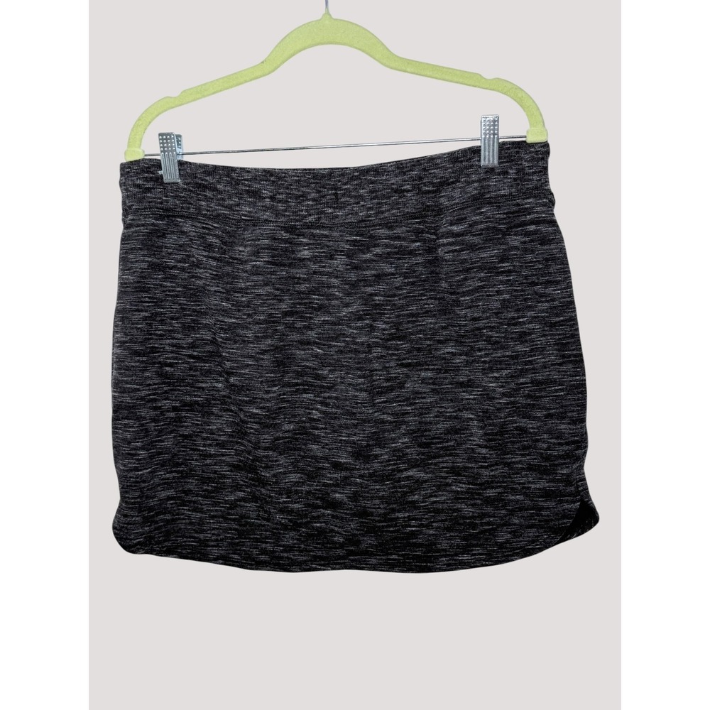 Green Tea Skort Women's Large Charcoal Space Dye Zipper Pockets Active Wear - Picture 2 of 5